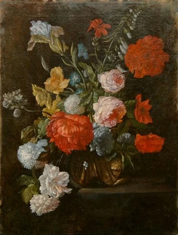 Julie Wilhelmine Hagen - Schwarz, Natura morta con fiori